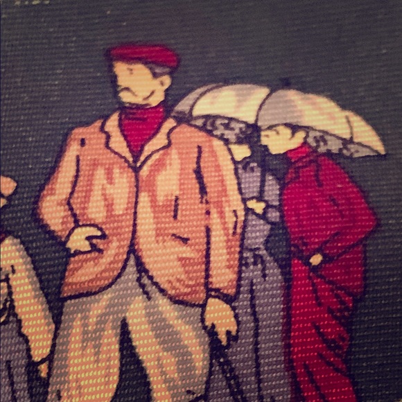 Vintage golf silk tie country club theme imported from Italy EUC - Picture 5 of 6